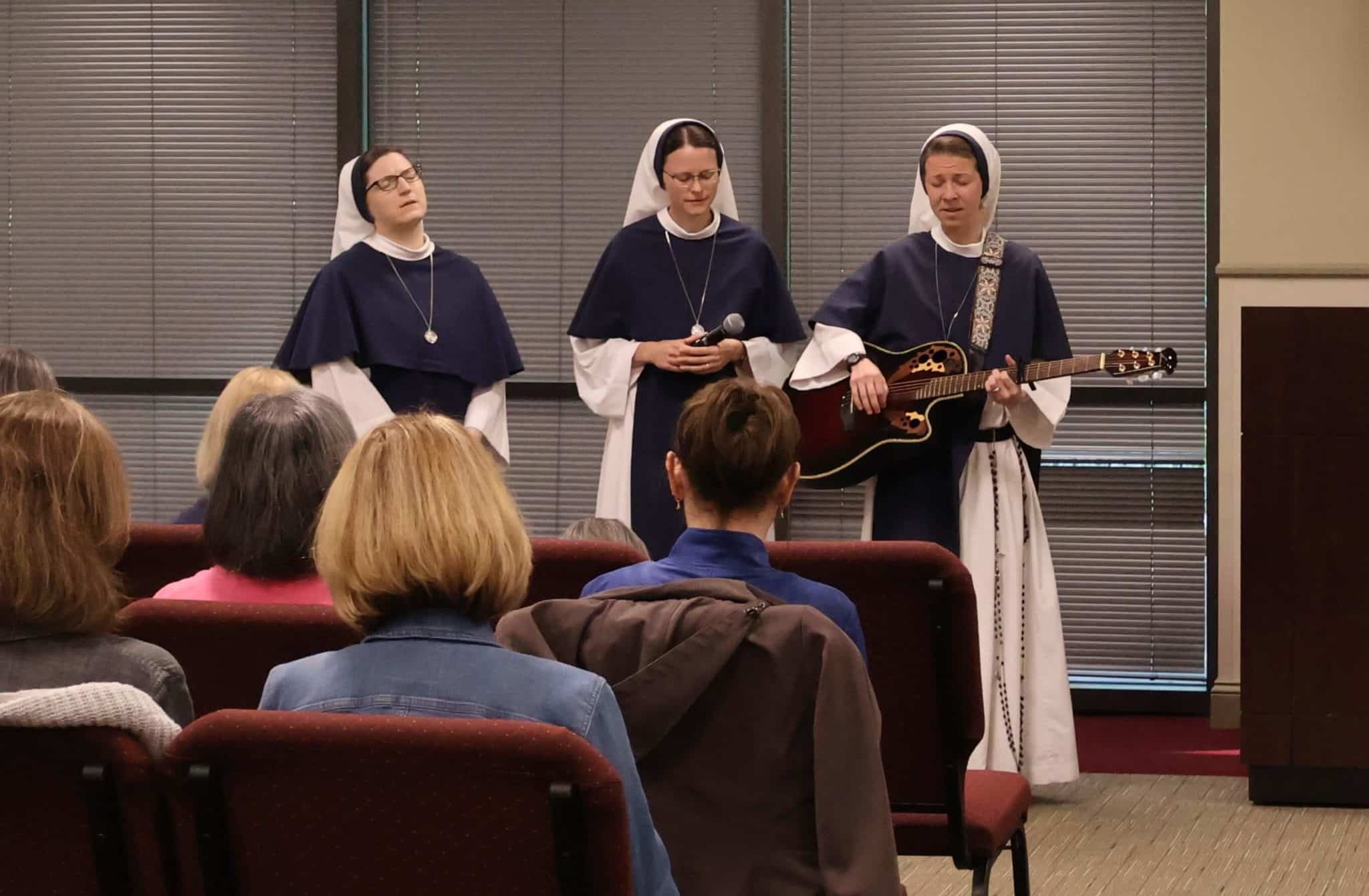 Three Sisters of Life sing and play guitar for Praise and Worship
